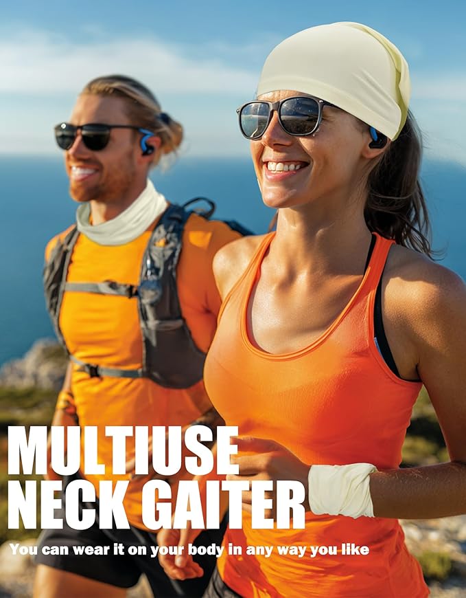 JHYWELL Cooling Neck Gaiter Face Mask, UV Protection Masks Gator, Windproof Bandana for Skiing, Fishing, Hiking, Cycling