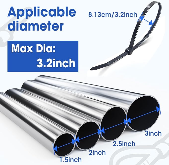 12 Inch 2000 PCS Zip Ties, Cable Ties 50lbs Tensile Strength, Black Zip Ties for Indoor and Outdoor Use, UV Resistant Wire Ties