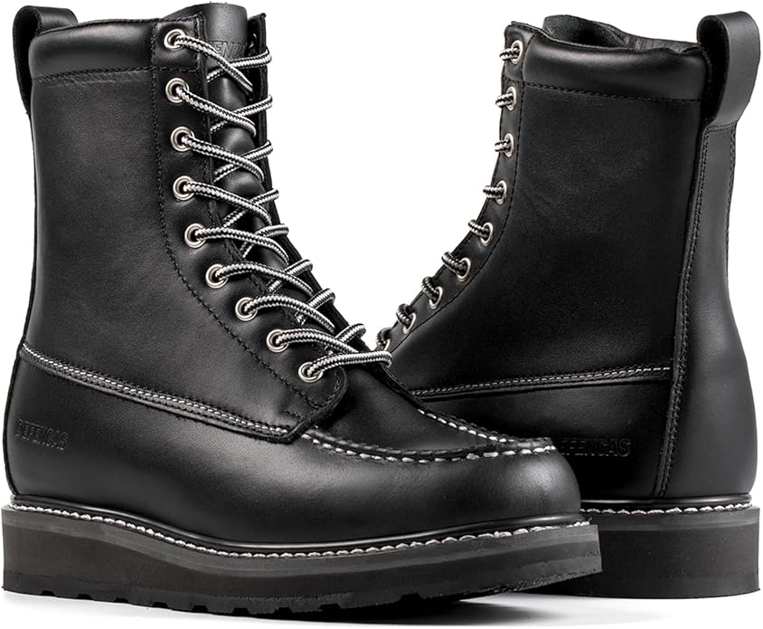Men's SureTrack 6" & 8'' Leather Soft Toe Work Boot for Men, Welt Construction, Oil/Slip Resistant, Wedge Sole, Moc Toe Men's Work Boots, EH, 84994 & 86994