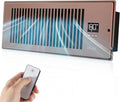 VELLEE Quiet Register Booster Fan Fits 4" x 12" (DUCT OPENING CUTOUT), 10-Speed Smart Heating Cooling AC Vent Booster Fan w/Remote Control & Thermostat Control (Bronze) - Corded