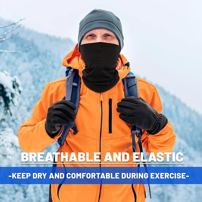 Jecery 60 Pcs Neck Gaiter Face Cover UV Protection Scarf Bulk Mask Breathable Balaclava Bandana for Men Women Outdoor Sports