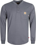 BOCOMAL FR Shirts 6oz Lightweight Flame Resistant Long Sleeve Henley Shirt Fire Retardant Workwear NFPA2112 CAT2