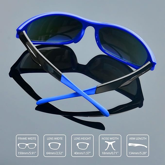 Joopin Sports Sunglasses Polarized UV400 Protection Wrap Around Sun Glasses Shades for Men Women