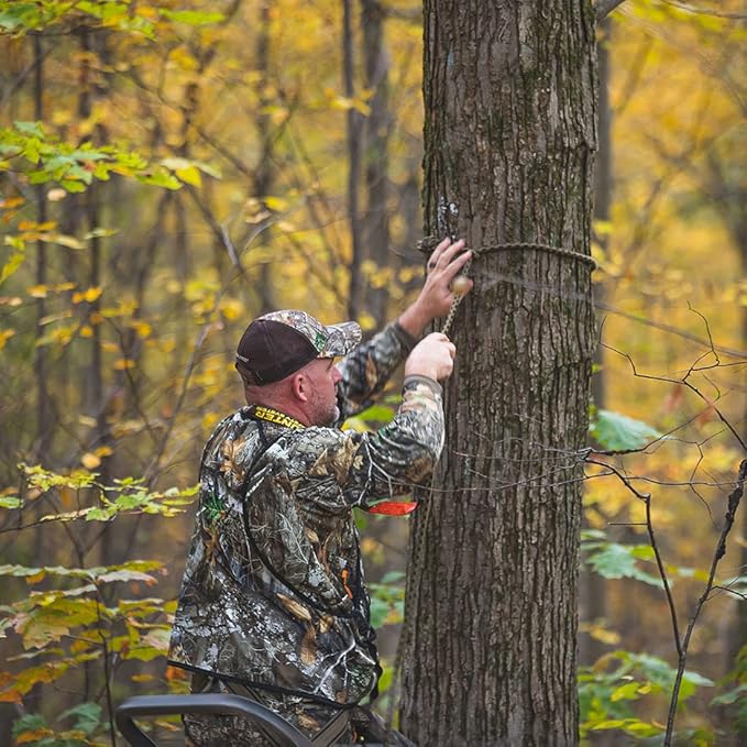 Hunter Safety System Rope Style Treestrap: 9' Hunting Safety Strap with Prussik Knot for Climbing & Treestand Security