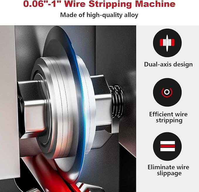 Automatic Copper Wire Stripper Machine, Pelador de Cable Electrico, Drill Powered, Wire Stripper Machine, Maquina Peladora de Cable - Efficiently Strip Cables from 1-25mm with Ease