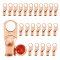 25pcs 1/0 AWG-1/2(M12) Battery Lugs,Ring Terminals,Terminal Connectors,Heavy Duty Cable Lugs,1/0 Gauge Copper Ring Terminals Battery Cable Ends