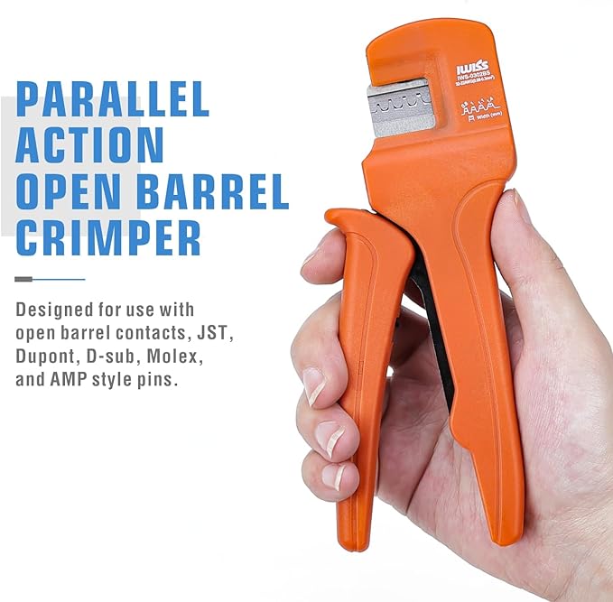 iCrimp IWS-0302BS Wire Crimping Tool for JST, Molex, Dupont Micro Connectors, AWG 32-22