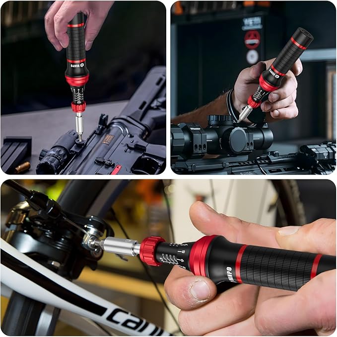 VANPO Torque Screwdriver, 64 Pcs 10-70 Inch Pound Torque Screwdriver Set with T-Bar & S2 Bits, Accurate 1/4" Small Torque Wrench Screwdriver for Bike, Scope Mounting & Device Assembly