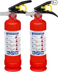 2-Pack ABC Dry Chemical Fire Extinguisher, 2.5 lb 1A:10B:C Fire Extinguisher for Home, Business, Boat, Truck, Quick Release Handle, Ideal for Electrical & Grease Fire Extinguisher