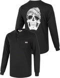 TICOMELA FR T Shirt Flame Resistant Shirt 5.5oz 100% Cotton Light Weight Workwear Men's Long Sleeve Henley Shirts