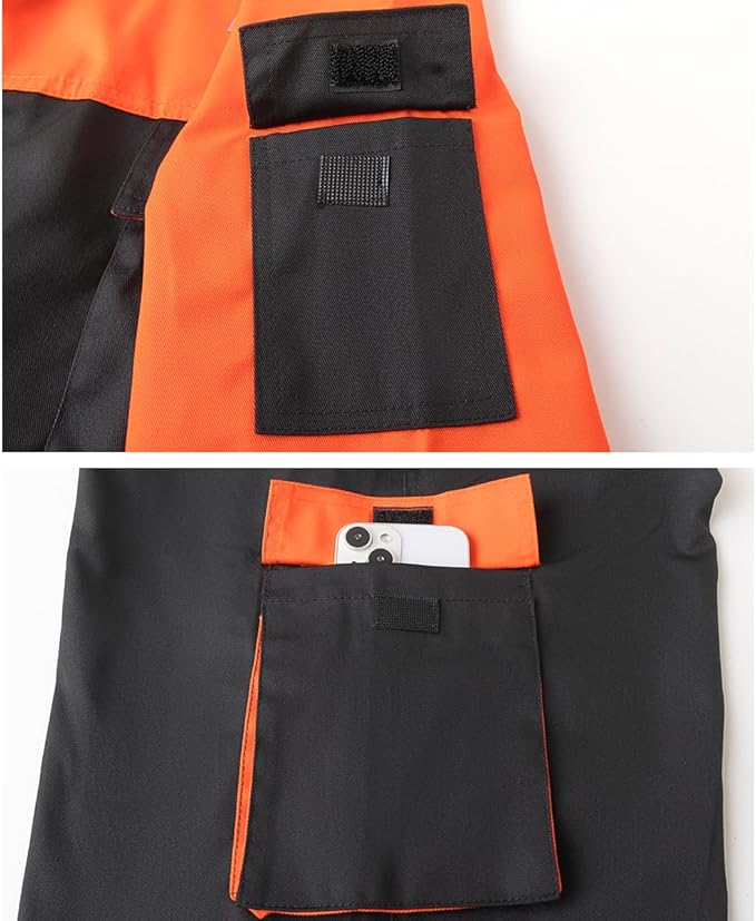 Men's Work Coverall High Visibility Overalls Mechanics Coveralls Workwear Jumpsuit with Multi Pockets