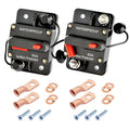 60Amp Circuit Breaker DC 12V-48V for Marine Boat Trolling Motor Automotive RV Trailer Car Solar System Battery Disconnect with Manual Reset Switch, IP67 Waterproof (Pack of 2)