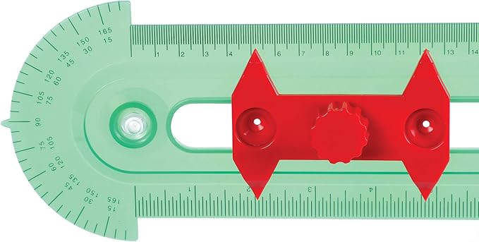 Learning Resources Bullseye Demonstration Compass, Dual-Scale Ruler, Classroom Whiteboard Accessories, Teacher Aids, Grades 1+
