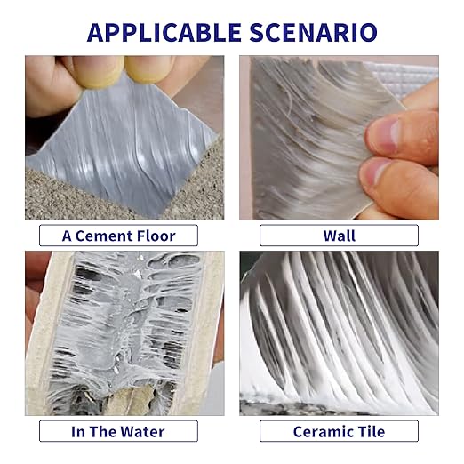 ADHES Butyl Tape Waterproof Tape Aluminum Foil Tape Sealant Tape 4in x 16ft for RV Repair, Window, Boat and Pipe Sealing, Glass & EDPM Rubber Roof Patching(Model:RA100-2,Glue Color:Grey)