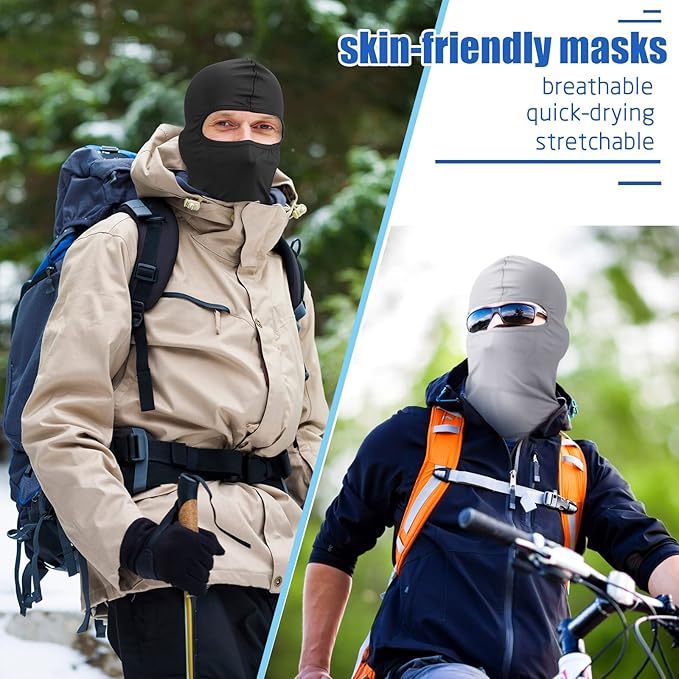 30 Pcs Balaclava Ski Face Mask Full Face Cover Mask UV Protection Cooling Neck Gaiter Summer for Men Women Winter Outdoor