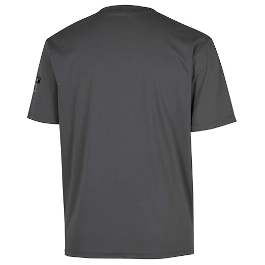 Oberon FR Arc Rated Safety Shirt For Men - Flame Resistant Cotton T-shirt - 11 Cal - Chest Pocket - Navy Blue, Gray