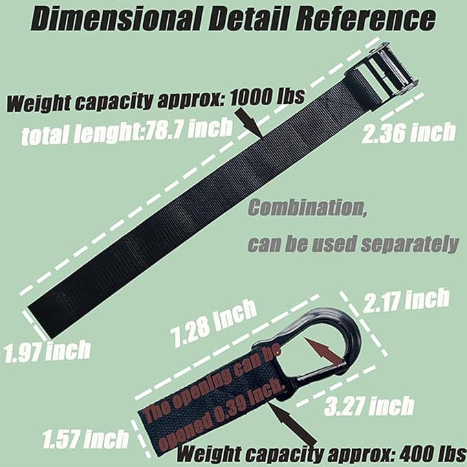 Hunting Safety Harness Tree Strap, Fall Protection Tree Stand Harness Strap, Nylon Belt with Adjustable Metal Buckle for Easy Use