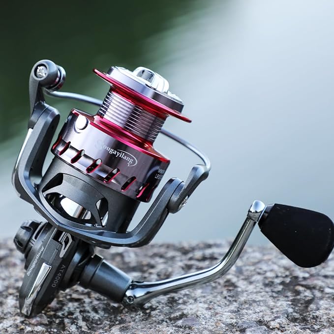 Sougayilang Fishing Rod Reel Combinations, 24 Ton Carbon Fiber, Portable Telescopic Fishing Rod Spinning Reels for Travel Saltwater Freshwater Fishing Gifts for People