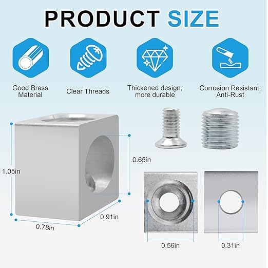 6 Pieces 250 MCM Circuit Breaker Ground Lugs, Aluminum Neutral Lug Kit for Electrical Connections, Grounding Lugs (250 MCM, 6)