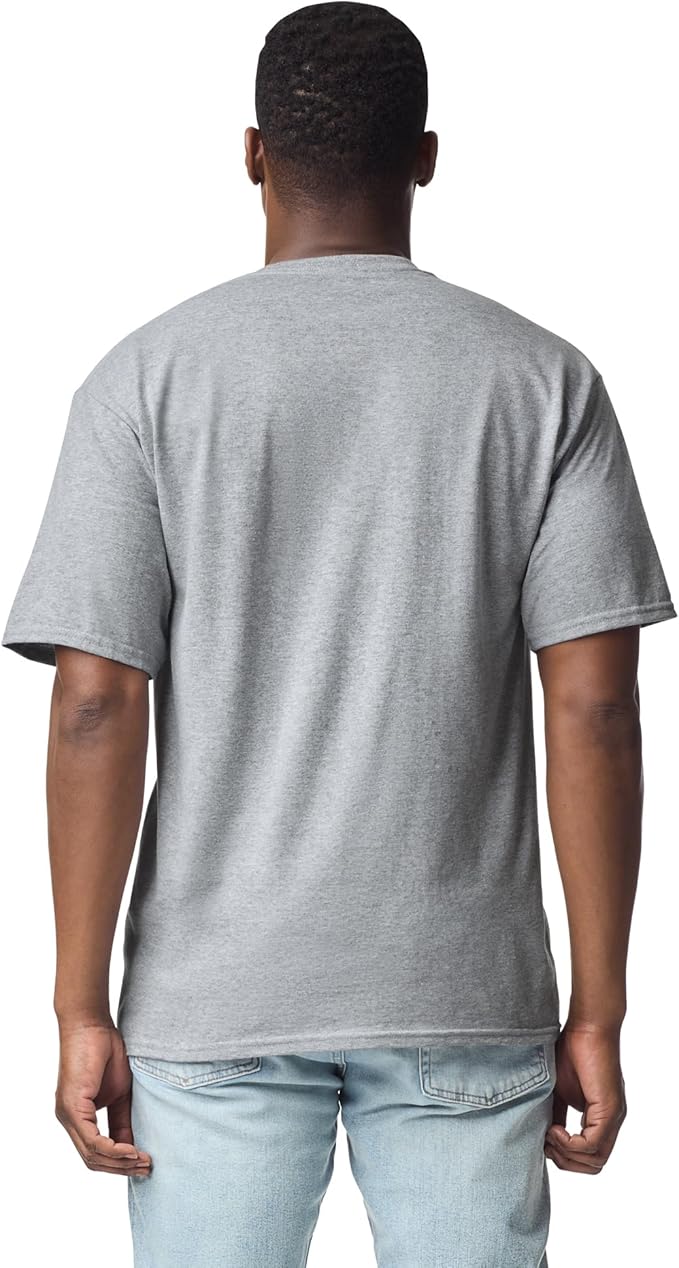 Gildan Unisex Adult DryBlend Workwear T-Shirts with Pocket, 2-Pack