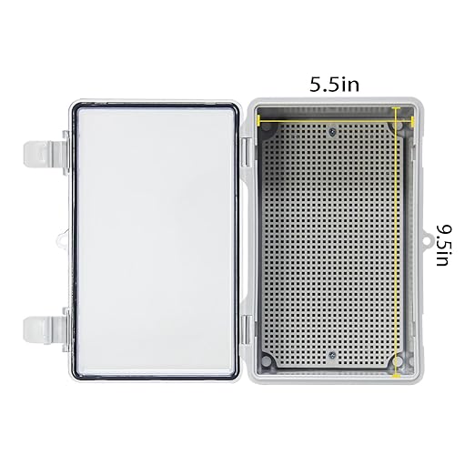 Outdoor Junction Electrical Box ABS Plastic Weatherproof Electrical Enclosure Box Clear(10.2"x6.2"x5.1")