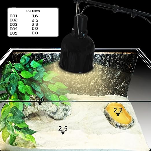 Reptile UV Index Meter,0-388.9,for UVB Fluorescent Lamp and LED Lights,Sunlight. Record UVI Distribution