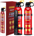 2 PACK Portable Fire Extinguisher Spray 4 in-1 With Bracket for The House/Car/Kitchen/Garage/Home,0.5-A:21-B:C:5K Water-Based Fire Extinguishers(620ml/21.87OZ)