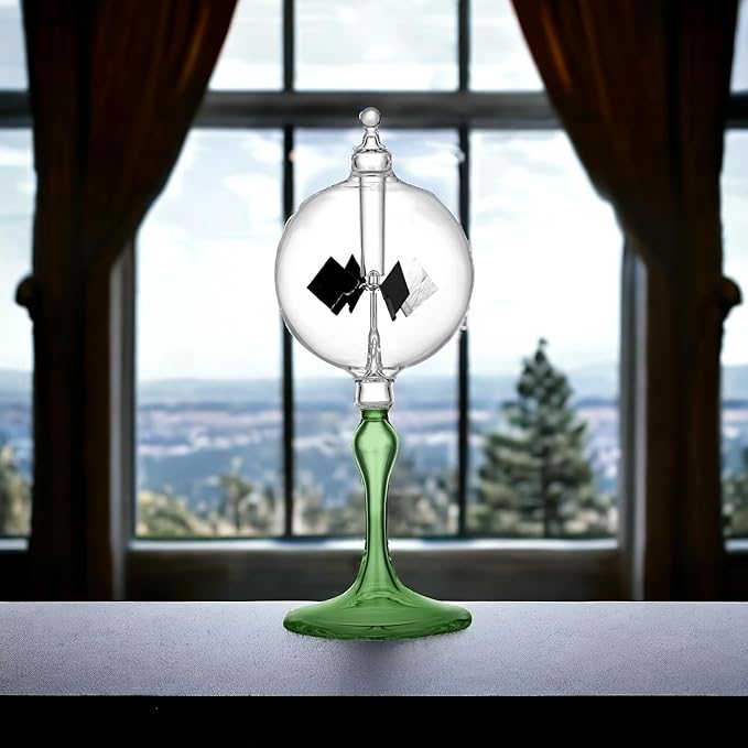 Medium Green Solar Power Radiometer Crookes Spinning Vanes Glass Windmill Gift Home Desk Decoration M