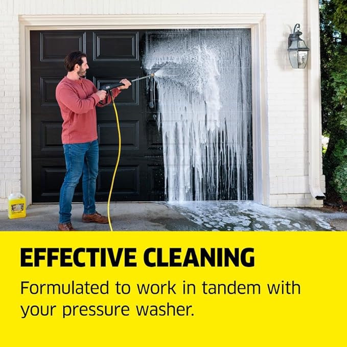 Kärcher House & Siding Cleaner, Removes Dirt, and Grime, Highly Concentrated, Makes up to 40 gal of Cleaner, Readily Biodegradable, For Pressure Washers