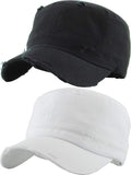 Funky Junque Distressed Military Hat – Newsboy Hats for Women, Short Brim Army Baseball Cap, Womens Cadet Hat Trendy Style