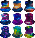 9Pcs Headwear Neck Gaiter for Women Balaclava Tube UV Face Mask Headband Men Ski Cooling Warm Bandanas Wrap Pack