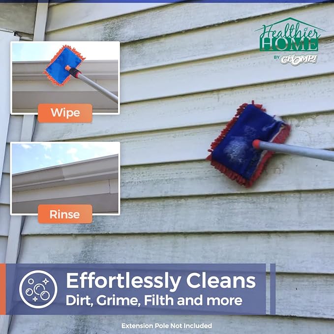 CHOMP! World’s Best Gutter Cleaner: Ultimate Gutter Cleaning Solution for All Types of Rain Gutters, Siding and Metal Trim - Instantly Clean Black Streaks, Filth, Dirt - 32 oz