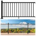 Egadis 36 in. H x 6 ft. W Porch and Deck Railing Kit, Aluminum Railing Kit, Black Textured AAMA 2604 Powder-Coat Finish Railing System for Outdoor Decks, Porches & Balconies (1 Post, 1 Panel)