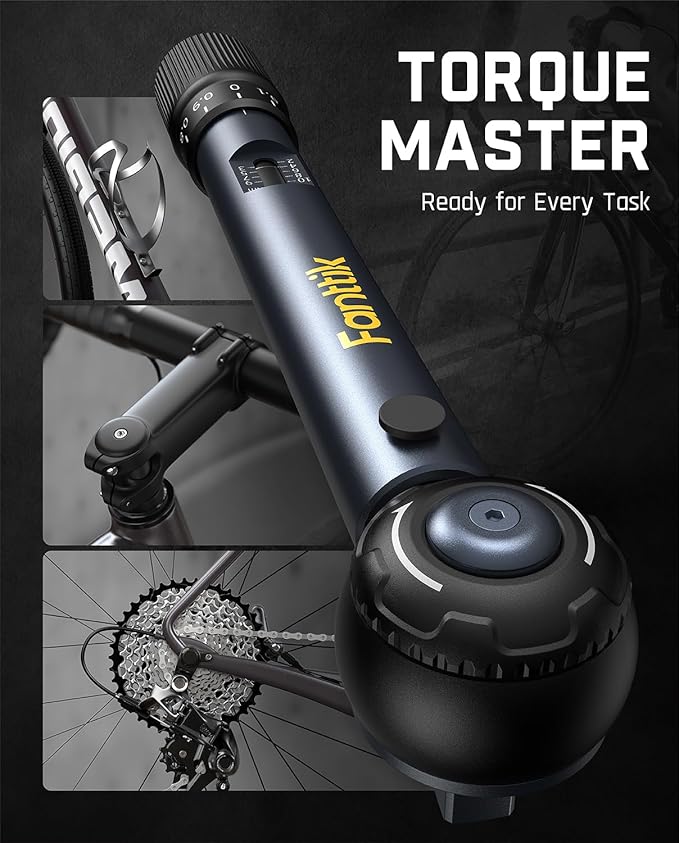 Fanttik WB10 Nova 1/4 Inch Drive Mini Bike Torque Wrench Set, 2-10 Nm/1.47-7.37ft-lb, 14 Bits Dual-Direction Click Adjustable 72-Tooth Torque Wrench Set for Bicycle