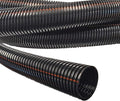 Electriduct 3/8" UV Rated Non-Slit Flame Retardant Wire Loom Black Tubing Flexible Corrugated Conduit Cable Hose - 100 Feet