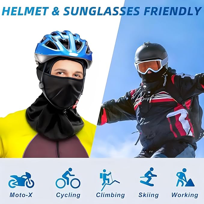 6 Packs Ski Mask Sun UV Protection Hood Breathable, Balaclava Face Mask for Men Women - Motorcycle Fish