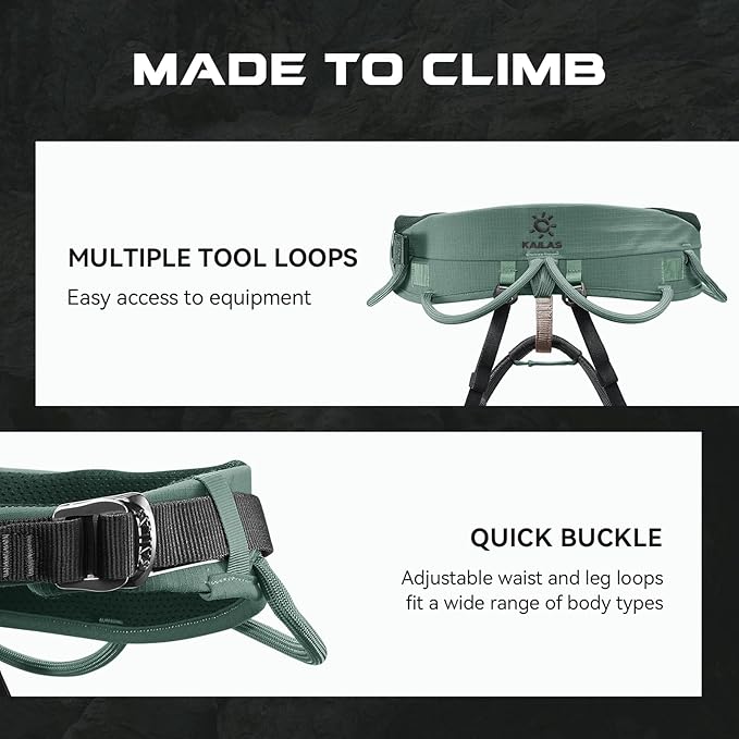 KAILAS B3 Rock Climbing Harness Men Adjustable Roofing Harness Indoor Climbing Rappelling Harness Women Protect Durable