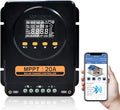 ECO-WORTHY MPPT Solar Charge Controller 12V/24V 20A,Bluetooth & APP Monitoring,LCD Display, Solar Panel Regulator for Gel,SLA,FLD,LFP Battery in Solar System,RV