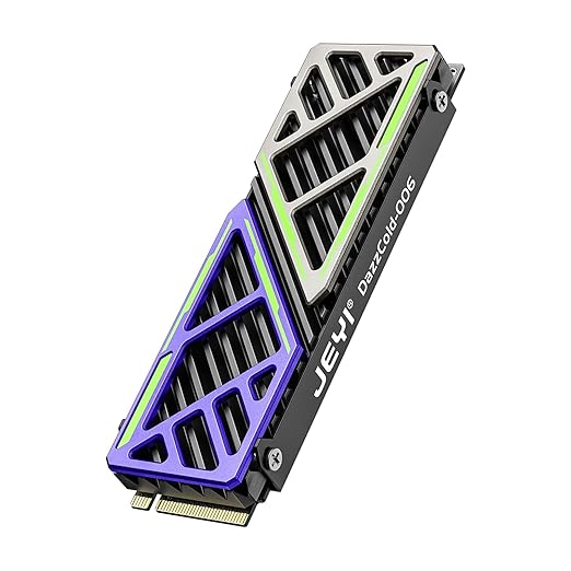 JEYI NVMe M.2 SSD Heatsink,Magnesium Aluminum Alloy High-Efficiency Heatsink with Thermal Silicone Pad for PS5/mATX/MiniATX，Compatible with Samsung 990 EVO Plus/990 PRO/980 Pro/980 EVO/970 Pro/970 EVO