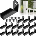 16Pack Black Carbon Steel Fence Mounting Brackets for 1" x 1" Square Rails, Fence Panel Internal Connectors