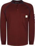 BOCOMAL FR Shirts 5.5oz Light Weight Henley and Short Sleeve Flame Resistant/Fire Retardant Clothing Shirt