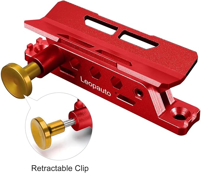 Universal Fire Extinguisher Mount, Aluminum Quick Release Roll Bar Fire Extinguisher Bracket Holder with 8 Clamps Compatible with Jeep Wrangler JK TJ JL JKU Polaris RZR Ranger UTV, Red
