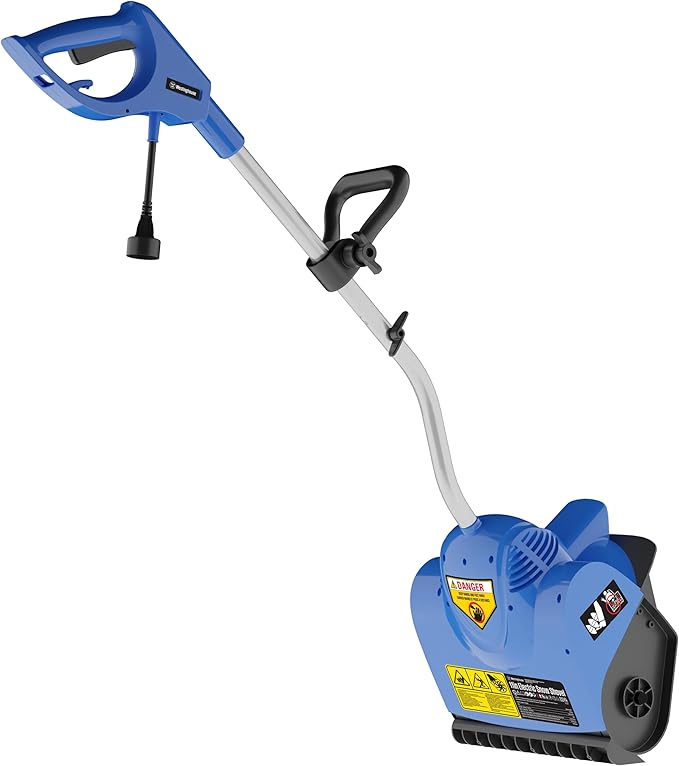 Westinghouse WSnow11SD Corded Snow Shovel, 11-inches Wide, Electric Snow Shovel with 20ft Throwing Distance, Plows 300lbs/min for Driveway/Steps/Sidewalk/Porch