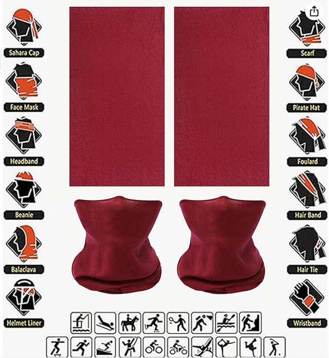Neck Gaiter Masks Tube Scarf,Seamless Bandanas Buffs Gators,Ourdoor Face Mask Face Covering Multi Headwear
