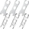 Landhoow 6 Pcs Solar Panel Connector Tool Solar Metal Spanner Wrench Solar PV Disconnect Removal Tools Crimping Tool for Solar Panel Cable PV System Wire and Connectors, Assembly and Disassembly Kit