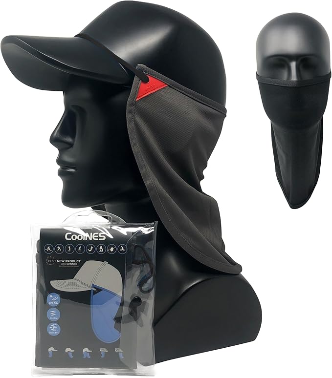 CoolNES - UV Sun Protection Neck Drape Adjustable Multifunctional 2 in 1 Face Covering for Outdoor Fishing - Unisex