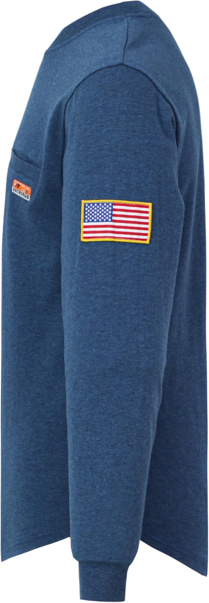 VATRENUS FR Shirt for Men Crewneck Midweight Utility Pocket Fire Resistant Long Sleeve Work Shirts NFPA2112 CAT2