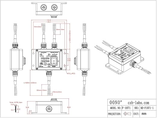 Manual Transfer Switch, AC120V 15Amp, with Surge Protection, for Generator, Inverter, Solar. OONO F-1071
