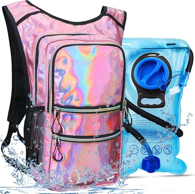 Hydration Pack, Water Backpack with 3L Hydration Bladder Lightweight Insulation, Festival Essential, Rave Hydration Backpack, Hydropack Backpack for Rave, Hiking, Biking, Festival Gear