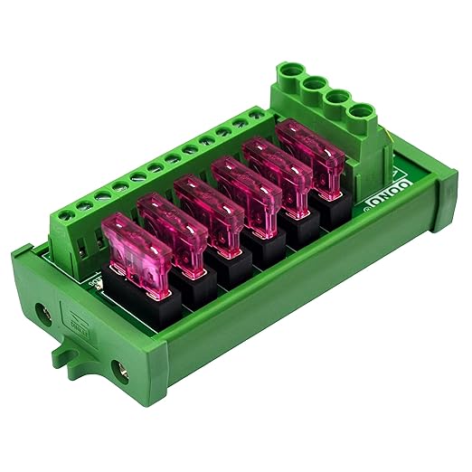DC Power Fuse Distribution Strip Module (6 Position, Screw Mount)